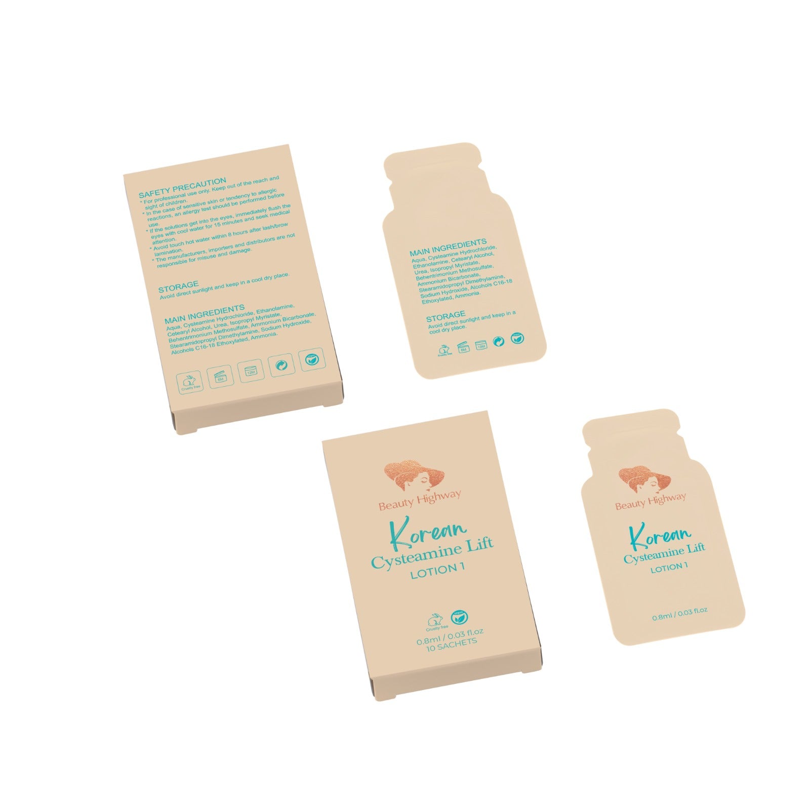 Korean Lash Lift Lotion Step 1 Cysteamin Sachets 10 Stück Vorbestellung