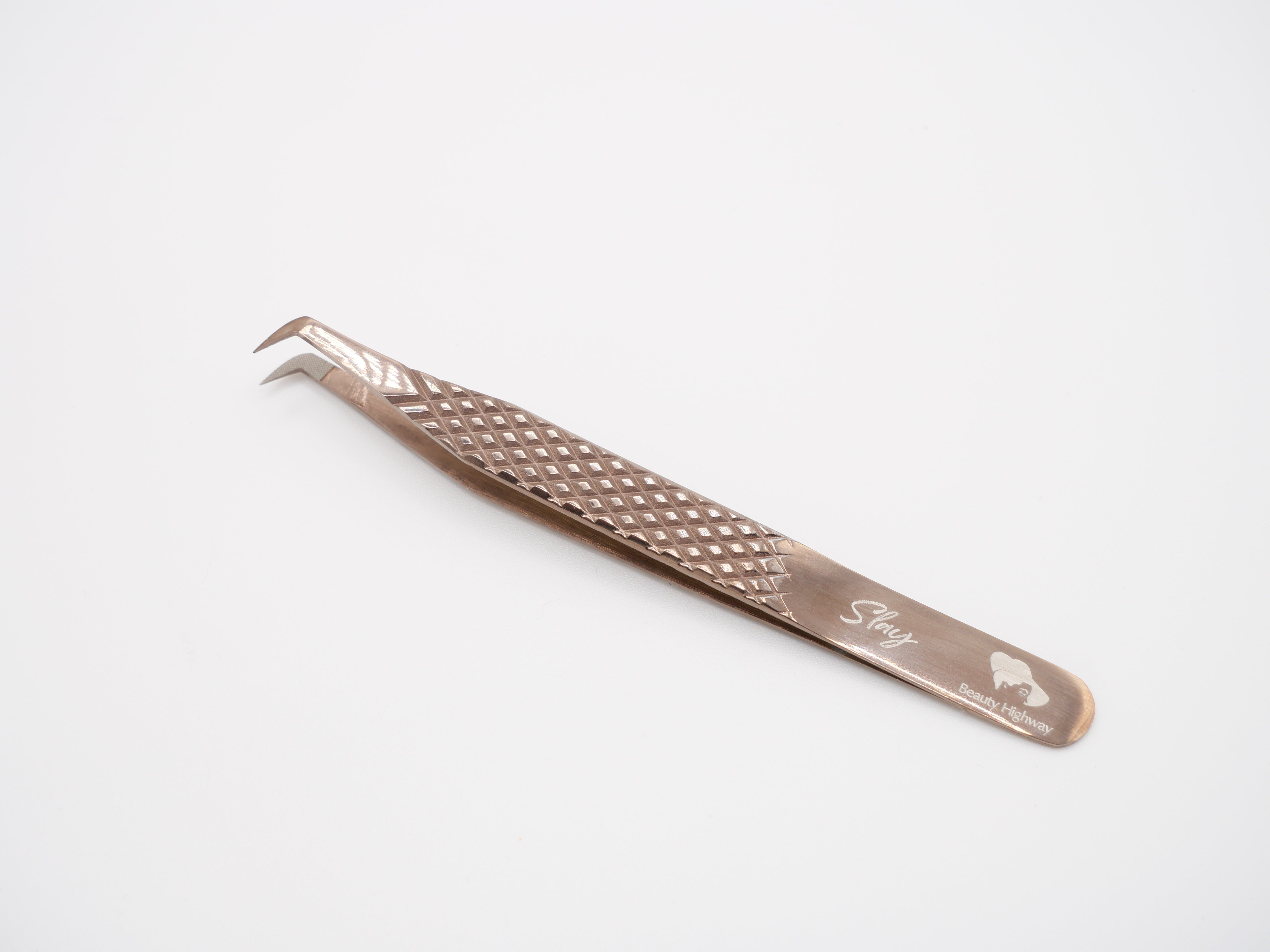 Wimpernverlängerung Pinzetten mit Grip Gold