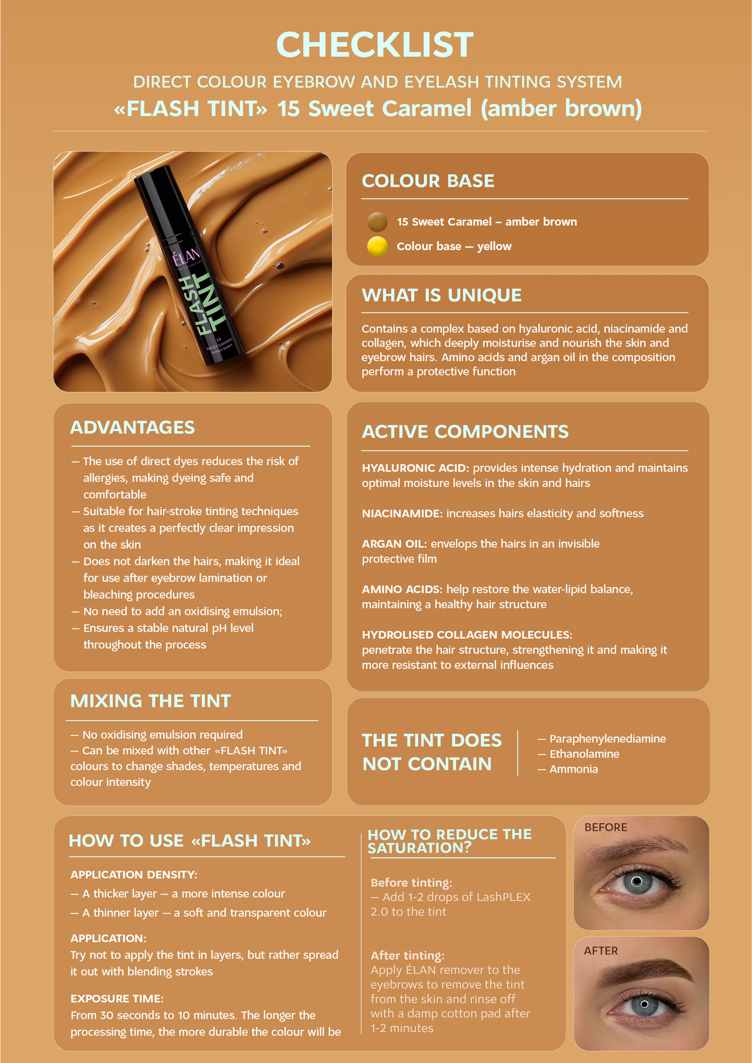 ÈLAN Flash Tint Direkt System Augenbrauen Farbe
