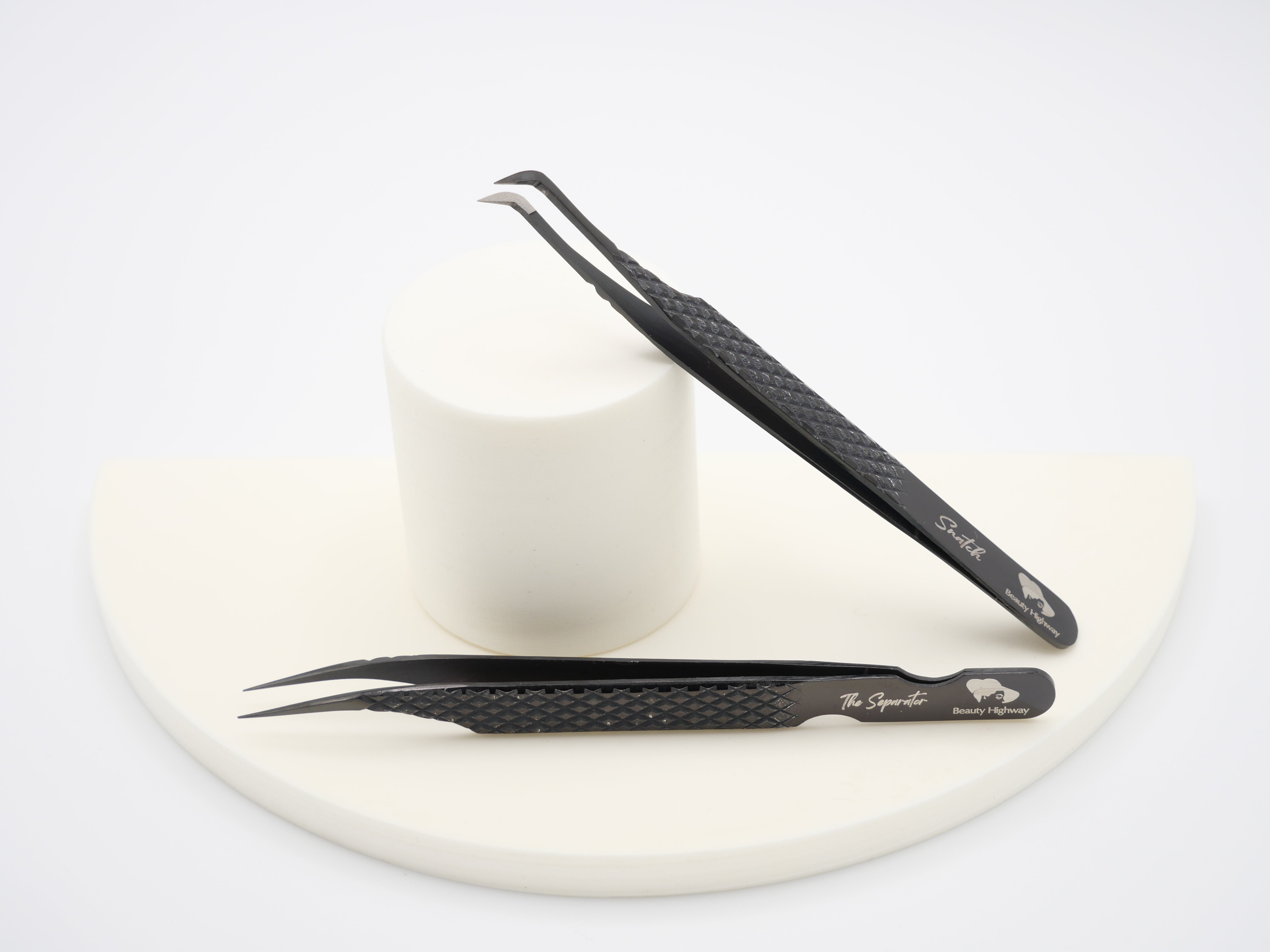 Volumen Wimpernverlängerung Pinzetten mit Textur für Grip Black