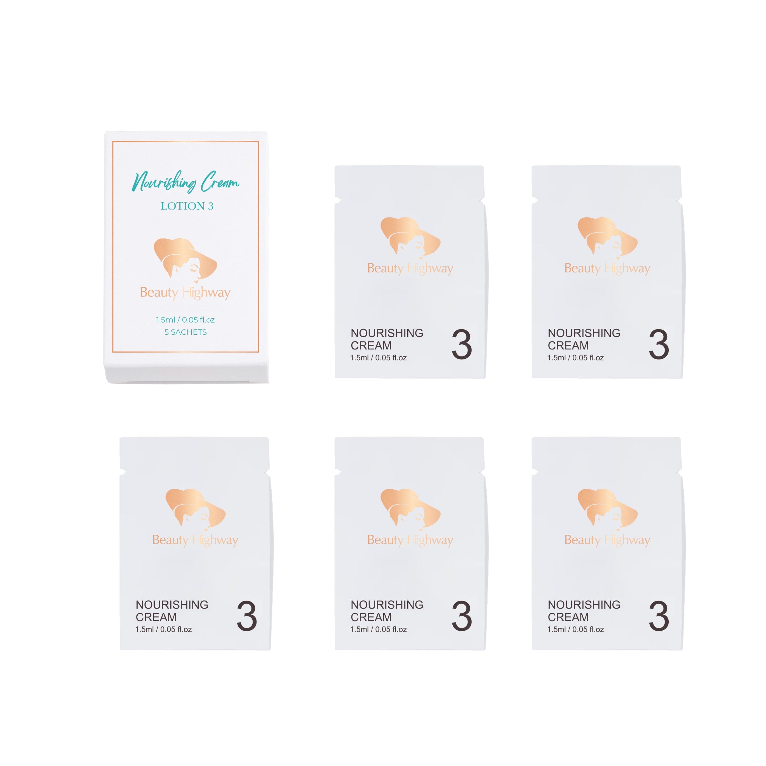 Lashlifting Lotion 3 Pflege  Sachets 5 Stück jeweils  1.5ml Basis Wimpernlifting