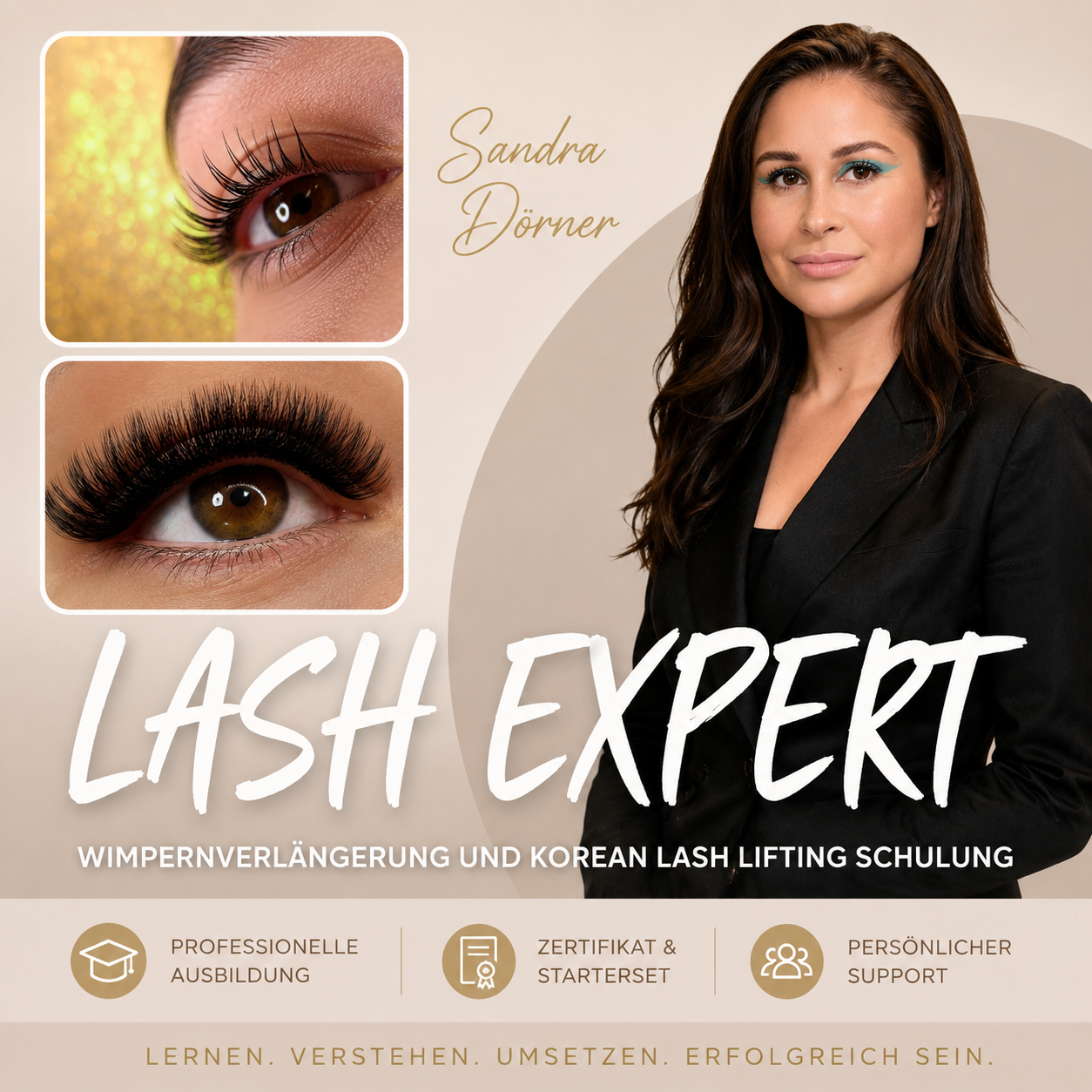 Wimpernverlängerung 1:1 & Volumen + Lashlifting & Browlifting Schulung